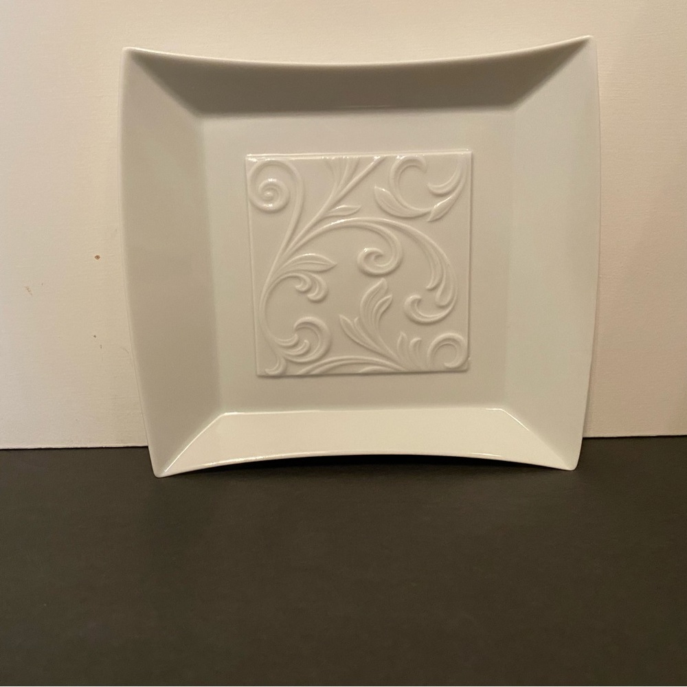 FURSTENBERG QUATERNIO RECTANGULAR DEEP PLATE WHITE PORCELAIN DINNERWARE HOME